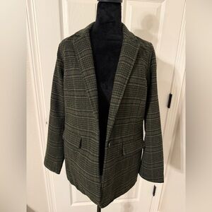 St. John's Bay Green Plaid Women's Blazer